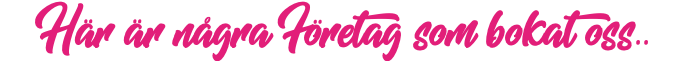 Här är några Företag som bokat oss..